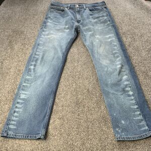Levi’s 505 Jeans Mens 33x30 Regular Fit Straight Leg Blue Denim “Bleached”